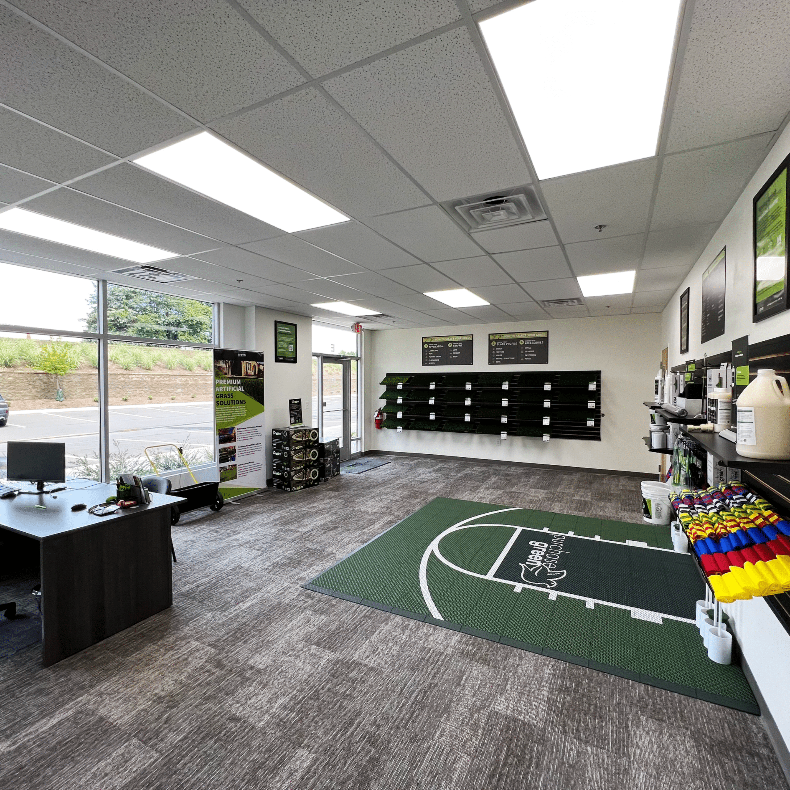 Purchase Green Artificial Grass - Charlotte Showroom
