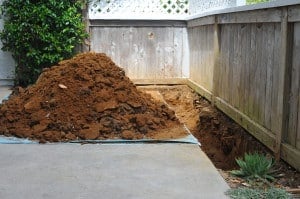 Excavating can yield a surprising amount of dirt.
