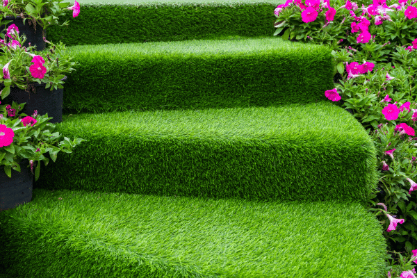 Landscape Design Idea Artificial Grass Steps