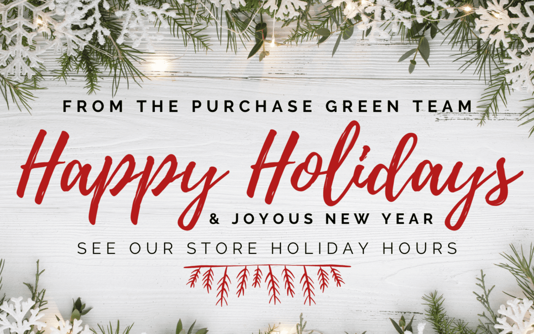 Happy Holidays & Joyous New Year – Store Holiday Hours