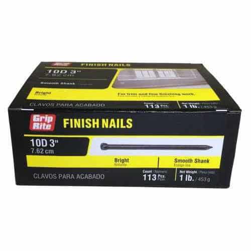 Fasteners: 3 Inch Finishing Nails – 1 lb box