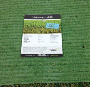 Most of our grasses features a 32 ounces latex secondary backing.