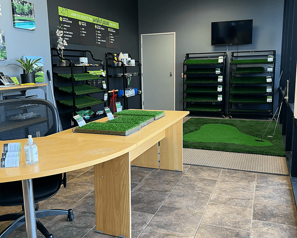 Purchase Green Artificial Grass Palm Desert Showroom